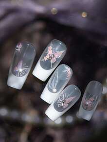 Beautizon Nailartlab 1 件蝴蝶、花朵指甲饰品贴花珍珠首饰 DIY 艺术 Y2K 风格 5D 美甲装饰贴花 - 彩色 - 查看 6