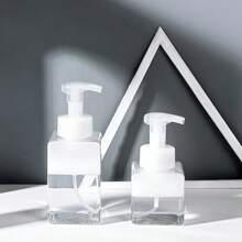 1pc Simple Foaming Soap Dispenser, Countertop Press Lotion Bottle, Reusable & Refillable Hand Sanitizer Dispenser, Empty Bottle For Shampoo Shower Gel Hand Soap, Bathroom Accessories, Home Decor, Furniture For Home