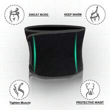 Waist Trimmer Sweat Waist Trainer For Women And Men Waist Sweat Enhancing Belt Band Belly Stomach Wrap Sauna Effect Tummy Control - Black - View 8