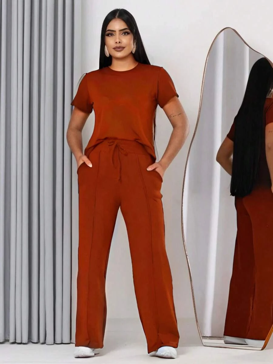 Women's Comfort Casual Sweatsuit Set - Tile - View 1