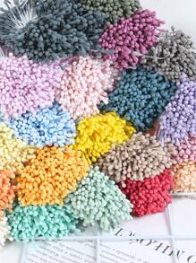 1pc Artificial Flower Stamens - Double-Headed Flower Stamens 2.36in, No Battery Required, Suitable For Weddings, Christmas, Flower Arrangement Decoration, DIY Sewing, Floral Decoration, Artificial Flowers, Wedding Decoration And Handicrafts - Home Floral Decoration Products - Plastic Material, Christmas Handicrafts, Elegant Decoration - No Container, No Electricity Required