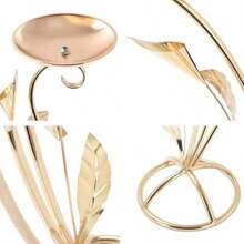 5 pièces Centres de table dorés Décorations 31,5 pouces de haut Vases à fleurs en métal Élégant Présentoir pour arrangement bougie pour mariages, anniversaires, événements de fête et décoration de la maison