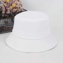 Sombrero de cubo reversible unisex para la playa y la pesca - Blanco - Ver 5
