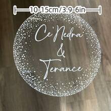 Personalized Cake Topper, Custom Cake Topper, Engraved Clear Acrylic, Wedding Gift Keepsake, Anniversary Cake Topper, Bridal - Multicolor - View 8