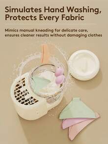 GENAI 二合一迷你洗衣机，适用于内衣和化妆刷，双桶，USB供电，5分钟清洁