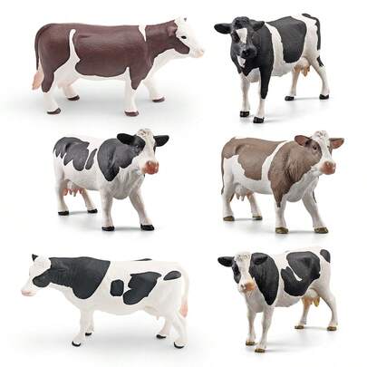 Realistic Farm Animal Model Toys - Cows