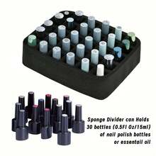 泡沫盒，多功能泡沫收纳盒——可容纳 10/12/30/40/42 个瓶子，美甲收纳盒和储物盒，指甲油瓶收纳工具，非常适合绘画和工艺品收纳。