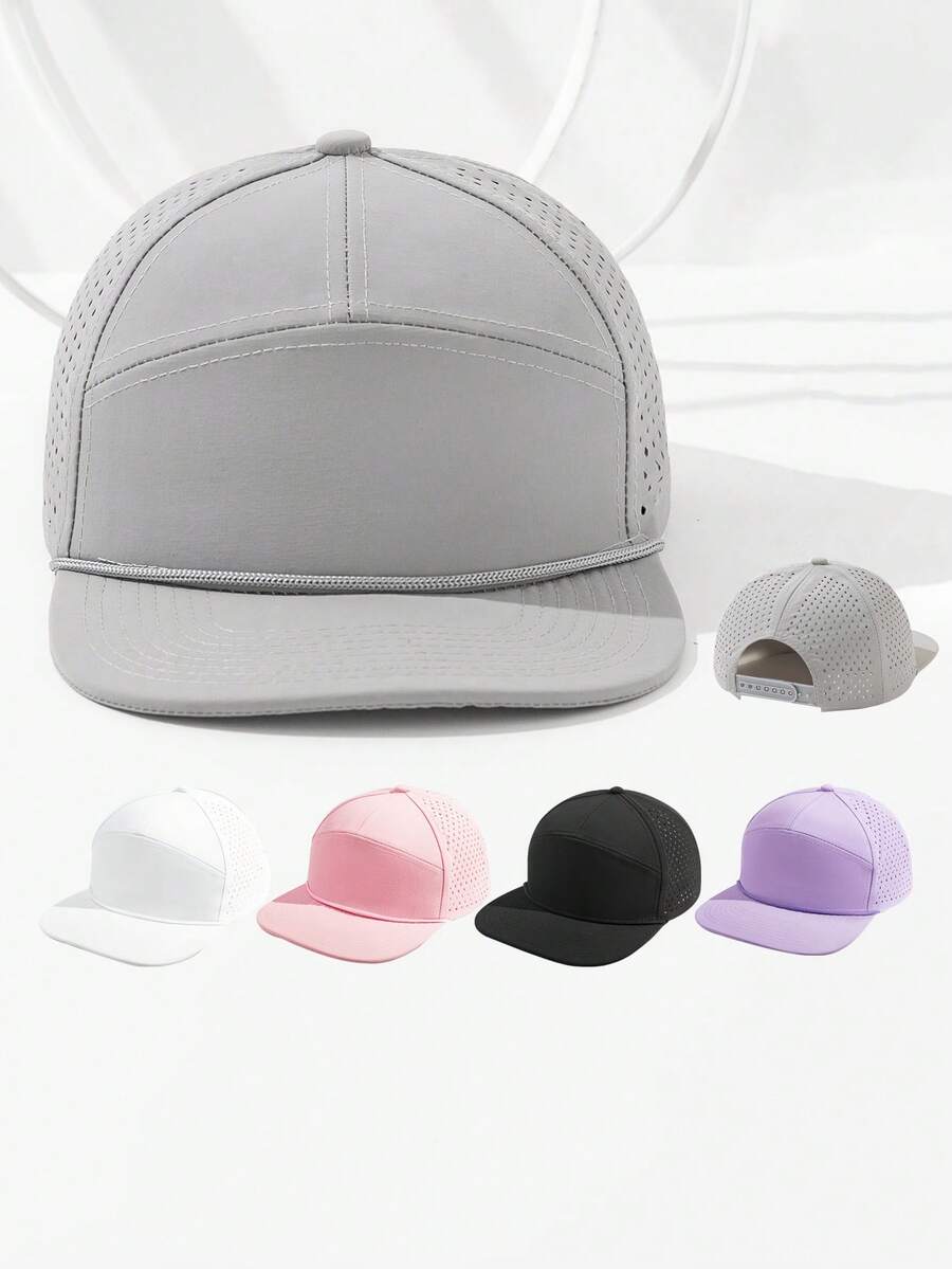 1 件女士纯色休闲大头围速干透气棒球帽，时尚