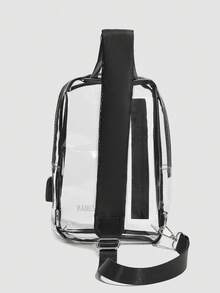 1pc PVC Transparent Shoulder Bag, Suitable For Daily Wear - Clear - View 6