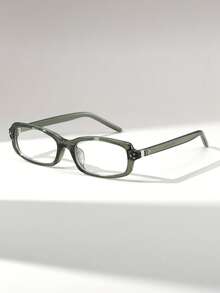 1 副女士矩形小框个性化复古简约高端时尚无度数眼镜，适合日常服装配饰 - 無色 - 查看 10