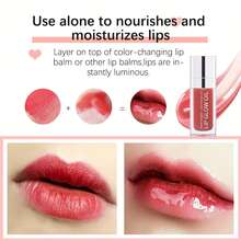Hydrating Lip Glow Oil Long Lasting Plumping Lip Gloss Transparent Toot Lip Balm Moisturizing Lip Oil For Lip Care And Dry Lips - Red - View 4
