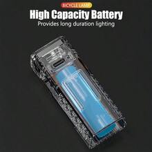1pc Rechargeable LED Bicycle Light, High Brightness Bike Headlight, Multi-Function Night Riding Light, Portable Floodlight Flashlight, Easy Installation - Black - View 8