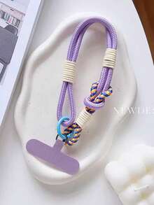 1pc Double Loop Phone Lanyard, Vintage Phone String Wrist Strap, Camera Wrist Rope, Summer Handheld Cord, High-End Wrist Strap Anti-Lost Rope, Key/Earphone Holder - Multicolor - View 3