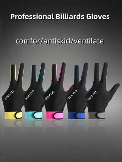 Thin And Breathable Open-Finger Non-Slip Snooker Pool Gloves, Non-Slip Single Pool Gloves.