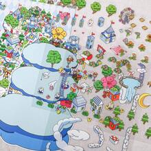 3 张风景贴纸，另加 1 张场景纸板，适用于剪贴簿、DIY 装饰、夏季主题、加大码、学校用品、返校 - 彩色 - 查看 6