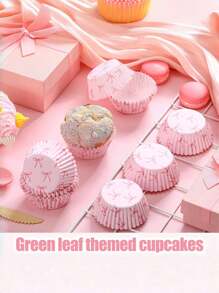 330pcs Pink Bow Cupcake Liners, Bowknot Cupcake Liners Baking Cups, Bowknot Ribbons Cake Toppers, Birthday Cake Decorations For Bachelorette Bridal Babe Shower Birthday Wedding Party Supplies