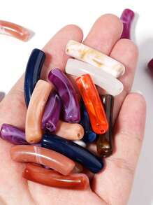 30pcs/Pack Acrylic Bicolor Cloud Shaped Curved Beads, 31X8mm, Minimalist Luxury Bracelet Necklace DIY Jewelry Making Accessories