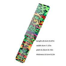 6 件沙龙发刷套装，包含尾梳、女士发刷、男士发刷、纹理刷，采用 PC 材料制成，防静电且耐热，时尚图案，适用于发型设计和大量发量，返校、旅行度假必需品，女士发饰 - 隨機顏色 - 查看 8