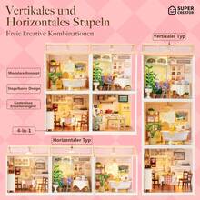 Rolife Super Creato LED Building Blocks For Adults,1:24 Toy Building Sets,Model Building Kits For Kids Ages 8+ ,DIY Miniature Dollhouse Kits For Adults,Hobbies For Women Men - Phòng tắm Pop Bubble - Xem 6