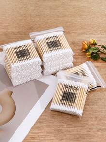 1000/500/200/100pcs Double-Ended Cotton Swabs - Unscented, Low Allergen, Suitable For Ear And Makeup Cleaning, Personal Care And Household, Multipurpose Cotton Swabs, Essential For Christmas And Halloween