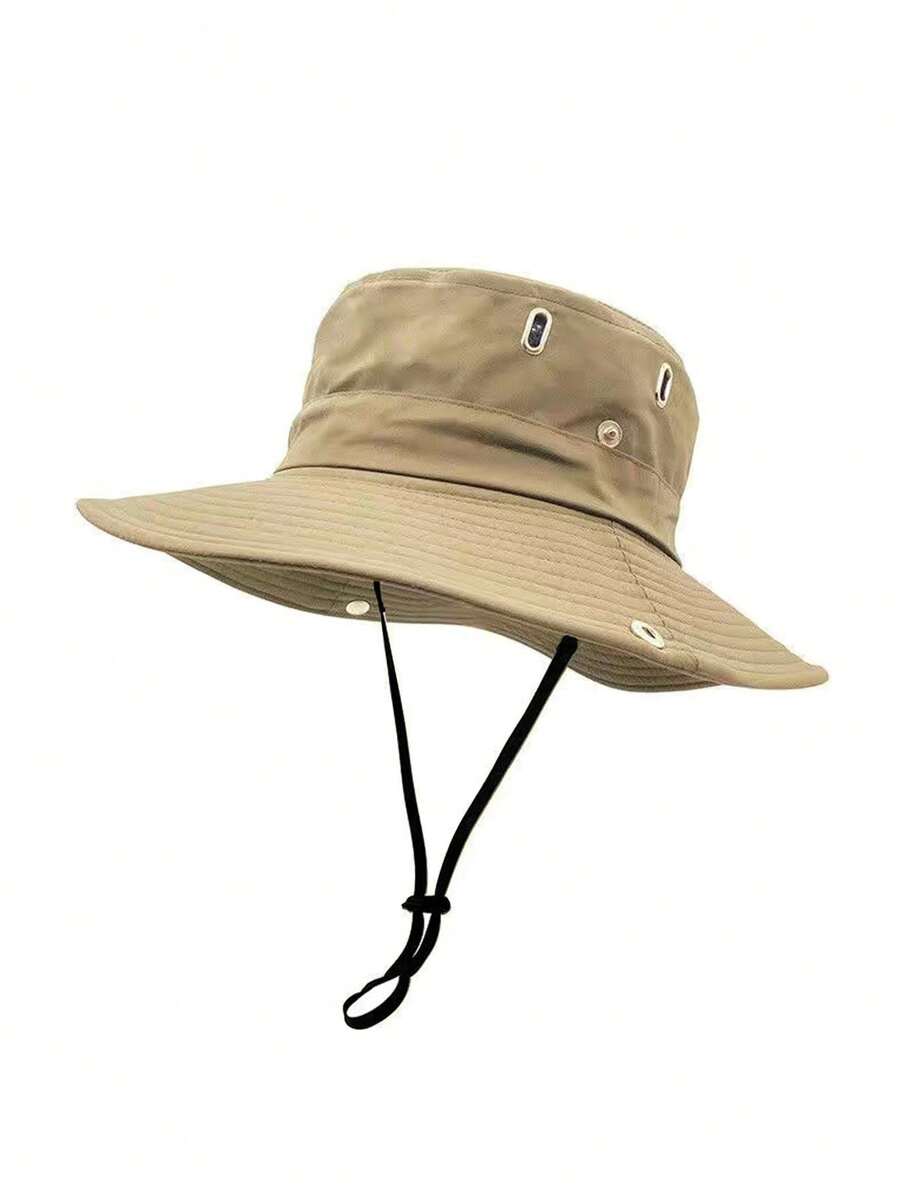 1 Pc Women's Solid Color Casual Retro Party Streetwear Polyester (Polyester) Other Wind Resistant UV Protection Decorative Outdoor Mountain Climbing Hat, Summer Fishing Sun Hat, Breathable Sun Visor, Cycling Bucket Hat, Spring Summer