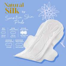 FREEMORE 10pcs/30PCS/60pc Freemore Natural Silk Day/Night Use Sanitary Napkin(290mm),Floating 3D Anti-Leakage Shield Design, Minimum Friction, Improves Comfort Of Intimate Area,Soft & Breathable-For Your Daily Comfort