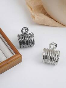 2 peças de grampos de cabelo de garra preta de arma prateada, grampos de cabelo minimalistas para uso diário para quem tem menos cabelo, grampos de cabelo de verão, grampos de cabelo, grampos de cabelo, grampos de cabelo, grampos de garra