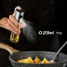 100毫升玻璃和不锈钢食用油喷雾瓶，适用于煎炸、烧烤