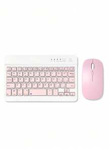 Leicht, tragbar und leise 7-Zoll Kabellose Tastatur und Maus Set, kompatibel mit mehreren Systemen wie Laptop, Tablet, Handy für Büro, Gaming, wiederaufladbar, funktioniert mit Windows, Android