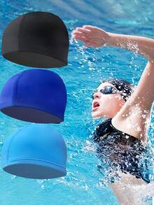 2Pcs Swimming Cap,Swimming Accessories, Breathable Stretch Swim Cap With Non-Slip Design And Ear Protection , Waterproof Swimming Cap For Men And Women ,Swimming Hat, Ear Protection And Perfect For Long Curly Hair, Waterproof Swim Pool Cap , Water Sports Accessories , Swimming Equipment, Swimming Essentials Pool , Party Swimming Hats ,Swimming Suit Goggles Men's Water Sports Anti-Slip, Perfect For Pool, Beach, And Summer Water Activities