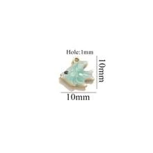 20pcs Stainless Steel Fashion Colorful Cake Seahorse Star Crab Small Pendant Tail Chain Pendant DIY Necklace Bracelet Jewelry Accessories Making