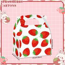 12/24pcs/Set Strawberry Themed Birthday Party Gift Box, Fruit Party Supplies, Packaging Box, Candy Box, Chocolate Box, Party Favors, Birthday Decoration - Multicolor - View 5