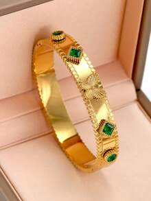 Vòng tay bướm bằng thép không gỉ mạ vàng 18k thiết kế mới, phù hợp để đeo hàng ngày, phong cách Boho Chic, khảm Cubic Zirconia nhiều màu, trang sức vàng sang trọng được cá nhân hóa hào phóng, bộ trang sức đeo tay cho đám cưới, quà tặng cho bé gái, phụ nữ, mẹ, người thân, bạn bè, đám cưới đẹp, sinh nhật, ngày của mẹ, bạn gái, ngày lễ tình nhân - Nhiều màu - Xem 11