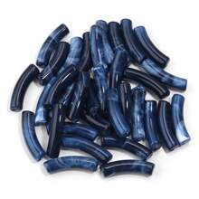 30pcs/Pack Acrylic Bicolor Cloud Shaped Curved Beads, 31X8mm, Minimalist Luxury Bracelet Necklace DIY Jewelry Making Accessories