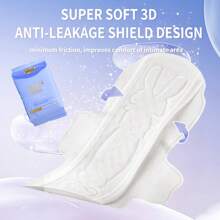 FREEMORE 10pcs/30PCS/60pc Freemore Natural Silk Day/Night Use Sanitary Napkin(290mm),Floating 3D Anti-Leakage Shield Design, Minimum Friction, Improves Comfort Of Intimate Area,Soft & Breathable-For Your Daily Comfort