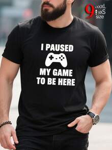 男士宽松休闲图案印花短袖 T 恤 | 趣味标语、卡通、字母和动物图案 | 高品质、快干、透气 | 落肩、圆领、撞色缝线 | 多功能，适合外出、朋友、男友礼物、通勤、旅行和度假 | 适合春、夏、秋、秋季的抗皱韩版时尚上衣