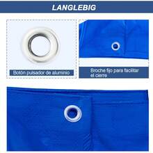 Waterproof Tarpaulin Covers, Heavy Duty, Polyester, Suitable For Reinforced Roof Edges, Camping, Patios, Swimming Pools (Blue) - 藍色 - 查看 7