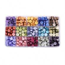 24 Color Hexagonal Sealing Wax Beads, 600Pcs Sealing Wax Beads, Wax For Wax Seal Stamps, Sealing Wax Beads For DIY Envelope Decor, Wedding Invitations, Cards, Postcards, Gift Packing, Crafts, Scrapbooking