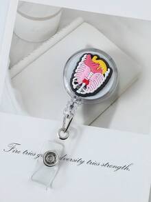 1 Stück Cartoon Krankenschwester Ausweishalter mit Stethoskop, Maske, Medizinbox, Zähne, Pillen und Krankenschwestern-Uniform Design, einziehbarer Ausweishalter mit leicht zu benutzender Befestigung, süßer ID-Halter, Geschenk für Ärzte und Krankenschwestern, Auto-Accessoires, Taschenbaumler, Schule, Goth Y2k - Verschiedenfarbig - Übersicht 36