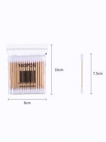 1000/500/200/100pcs Double-Ended Cotton Swabs - Unscented, Low Allergen, Suitable For Ear And Makeup Cleaning, Personal Care And Household, Multipurpose Cotton Swabs, Essential For Christmas And Halloween