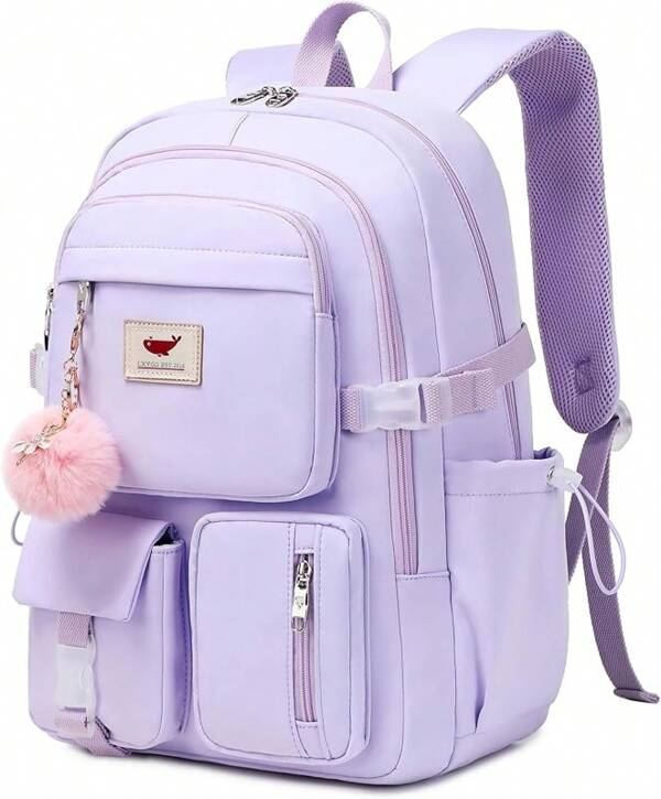 Laptop Backpack 156 Inch Elementary Middle High School Bag College Backpacks Anti Theft Travel Back Pack Large Bookbags Teens Girls Women Students (Purple)