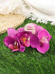 1 chiếc kẹp tóc hình bướm lan nhân tạo chấm bi thanh lịch mới, kẹp tóc hoa cho tiệc tùng, đám cưới, phụ kiện tóc thời trang, kẹp tóc hoa thanh lịch mùa thu đông cho trang phục đi nghỉ mát mùa hè, phụ kiện cần thiết cho kỳ nghỉ của phụ nữ, đi biển. - Nhiều màu - Xem 10