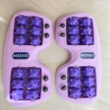 Dual Controlled Foot Massager With 4 Rows Of Rollers - Acupoints For Plantsole Relaxation, Ergonomic Home Health Design