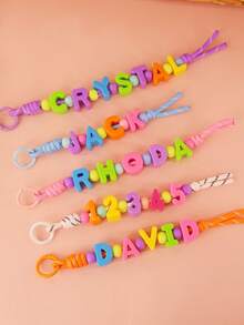 1 件定制颜色亚克力字母钥匙扣，精致独特的钥匙扣，时尚，个性化，首字母姓名标签，适合送给朋友的返校礼物，父亲节/母亲节礼物，生日礼物，个性化礼物，适合周年纪念礼物 - 彩色 - 查看 8