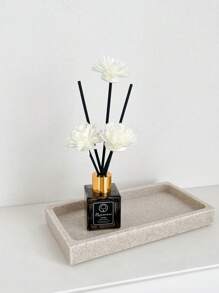 1 Stück, 50ML Lufterfrischer mit 5 Stück Duftstäbchen, geeignet für Badezimmer Geruchsbeseitigung, Schlafzimmer Duft, Wohndekoration, Glasflasche, rechteckig, feder-frei, langanhaltender Duft ätherisches Öl, ideal zum Gerüche entfernen, Valentinstag Geschenk, Aromatherapie, Diffuser, Raumduft, Raumauffrischer