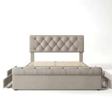 Bed Bases & Foundations - Natural + Metal & Wood + 140cm*200cm - View 6