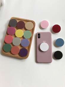 Airbag Phone Grip With Extension Bracket, Phone Holder Stand Korea Plain Phone Grip Phone Ring Holder Stand Retractable Bracket For Mobile Phones And Tablet Compatible With IPhone, Android Phone, Gift For Birthday, Family, Friends Push-Pull Phone Grip, Phone Accessories