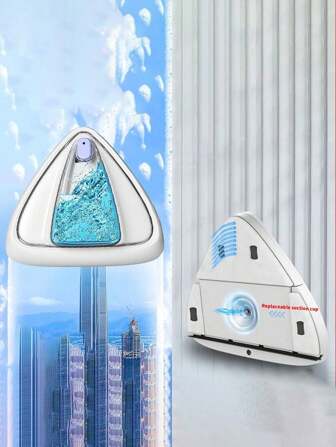 磁性双面擦窗器，ABS材质，多功能玻璃刮刀，自带储水功能，防夹功能，适用于客厅、浴室、厨房 - 高效擦窗