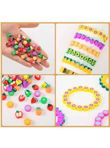 480pcs Clay Bead DIY Crafts Colorful Beading Necklace, Earring, Keychain Design Art Creative Gift Set, Ideal For Graduation, Birthday, Halloween Handmade DIY