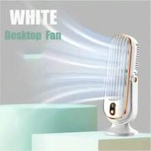 Ventilador de aire acondicionado portátil multifuncional, con motor dual, 5 velocidades de viento de 360°, carga USB y entrada USB, apto para oficina, viajes, campamento y uso en autocaravana